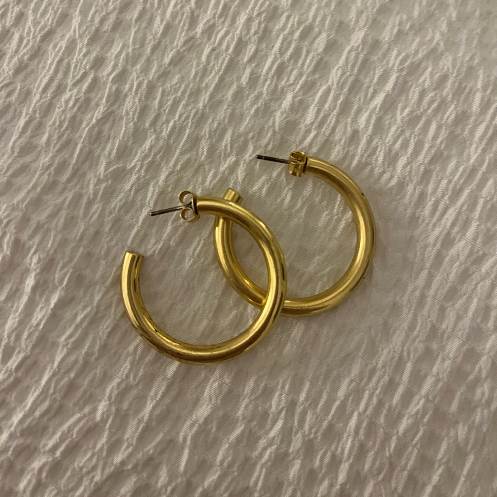 Madewell medium chunky hoop earrings